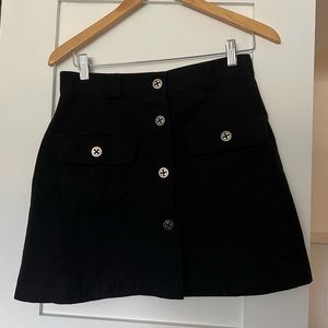 Black button up skirt